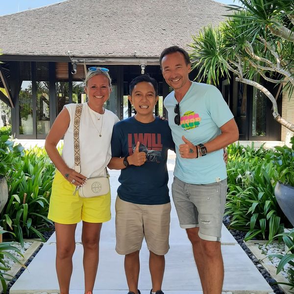 Happy guests during a Bali village visit